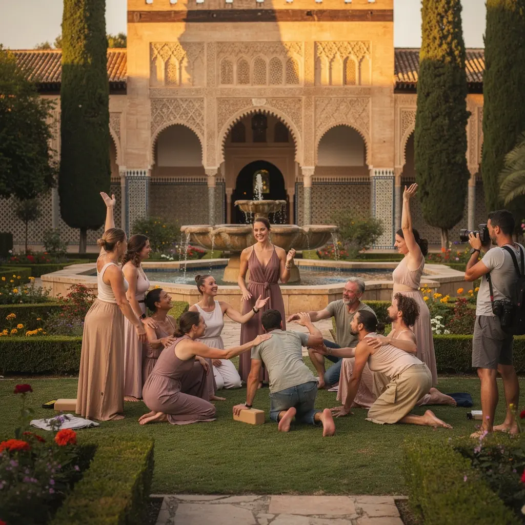Grupo de personas practicando ejercicios de movilidad para prevenir la rigidez articular.