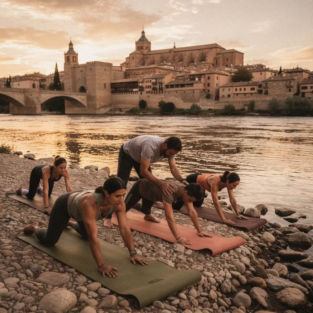 Grupo de personas practicando ejercicios de movilidad para prevenir la rigidez articular.